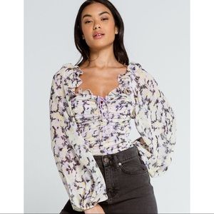 Free People Mabel Printed Blouse